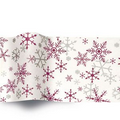Silver & Purple Snowflakes Stock Design Holiday Tissue Paper (B)